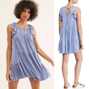 BNWT! Free People Intimately Want Your Love Dress in Vintage Blue size Small